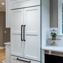 Fridge With White Cabinet doors