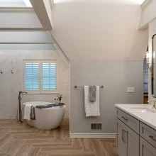 Spacious Primary Bathroom with Soaking tub and Walk In Shower